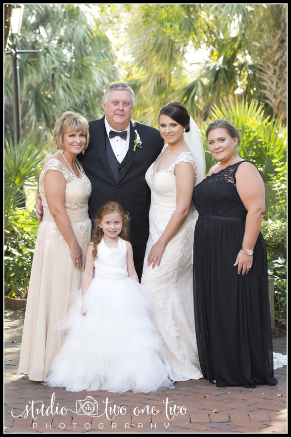 Bride and her family
