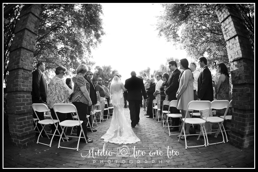 Bride and Dad's entrance to wedding