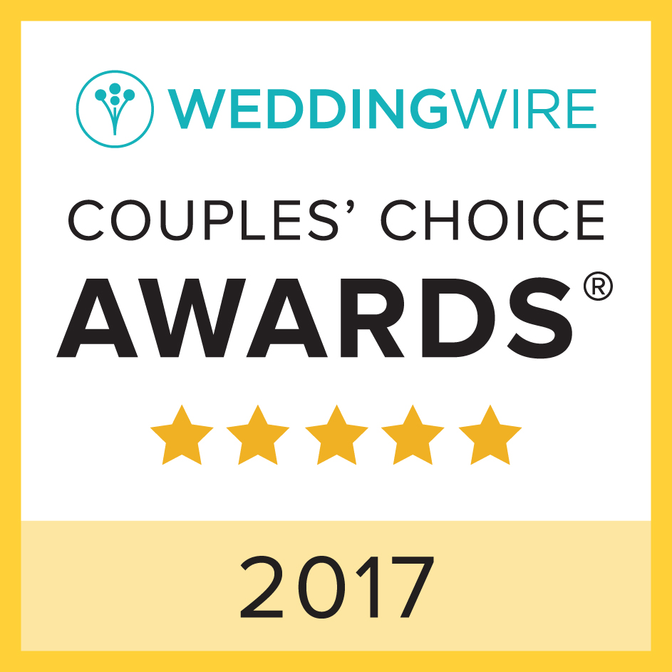 WeddingWire Couples' Choice Award for 2017 Wedding Photography in SC